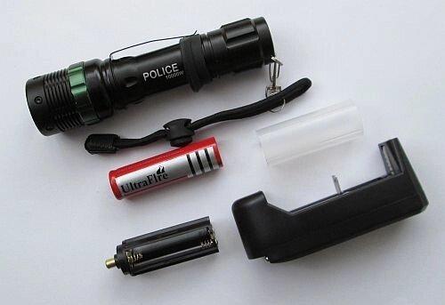 Ліхтарик Police BL8455 10000W (акумулятор, зарядка, упаковка)
