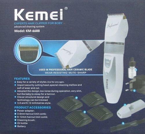 Профессиональная аккумуляторная машинка для стрижки Kemei Кm-6688 - фото 3 - id-p475253215