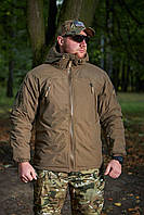 Чоловіча куртка тактична койот Alpha Pro зимова з капюшоном на мембрані наповнювач G-Loft