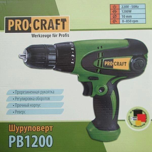 Мережевий шуруповерт Pro Craft Pb1200, фото 1