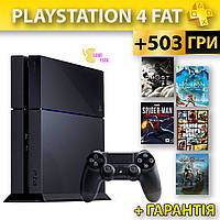 Playstation 4 FAT +503 ИГРЫ +подписка PS+ Premium и Extra +ONLINE Б/У