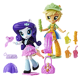 Набір 2 ляльки My Little Pony Equestria Girls Apple Jack and  Rarity еквестрія Епл Джек і Раріті