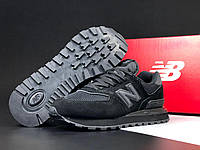 Мужские замшевые кроссовки "New Balance 574" Black