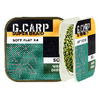Повідковий матеріал GC G.Carp Super Braid Soft Flat X4 50м 15lb Weed Green NEW 2024