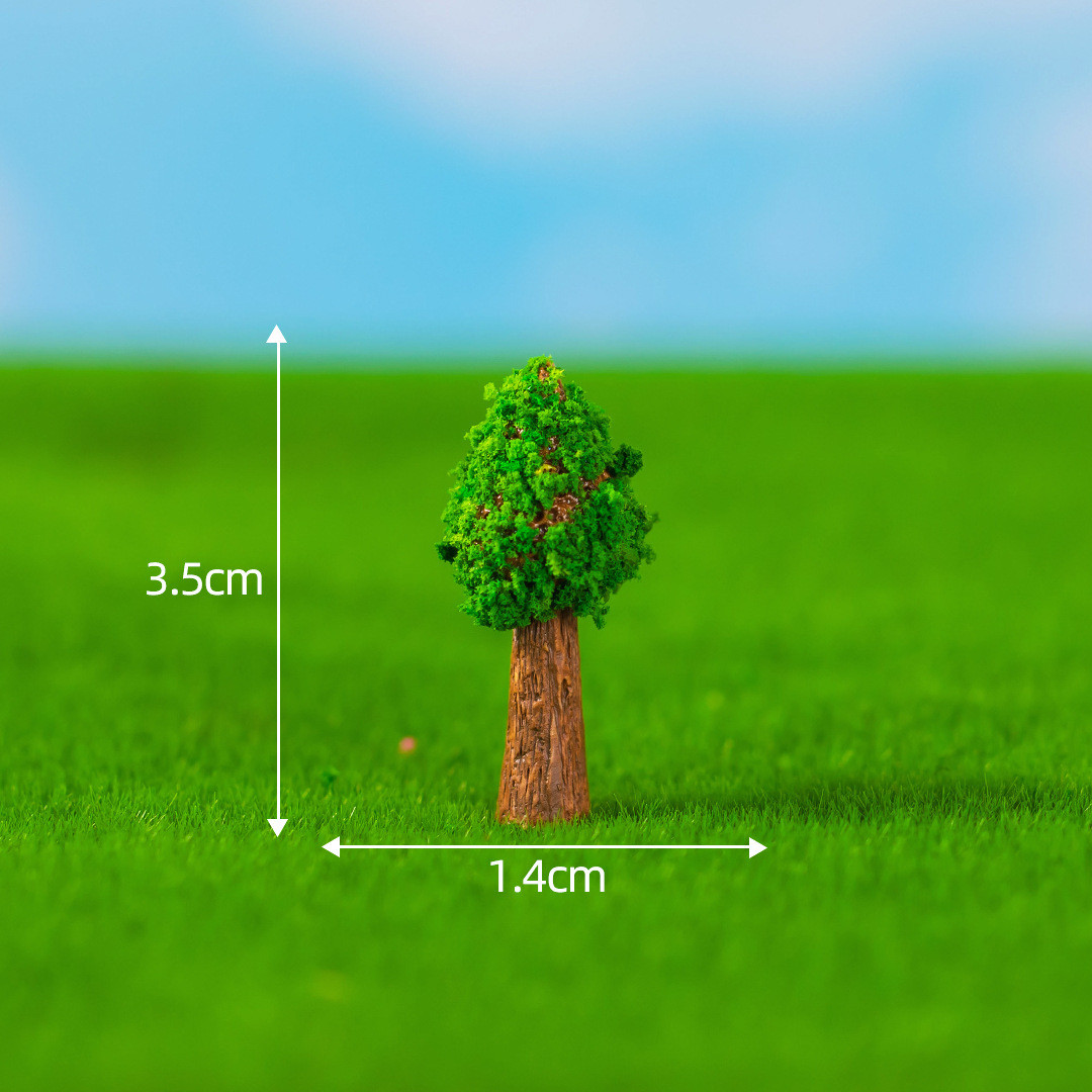 Мініатюра штучне дерево 3.5*1.4 см Зелене, фото 1