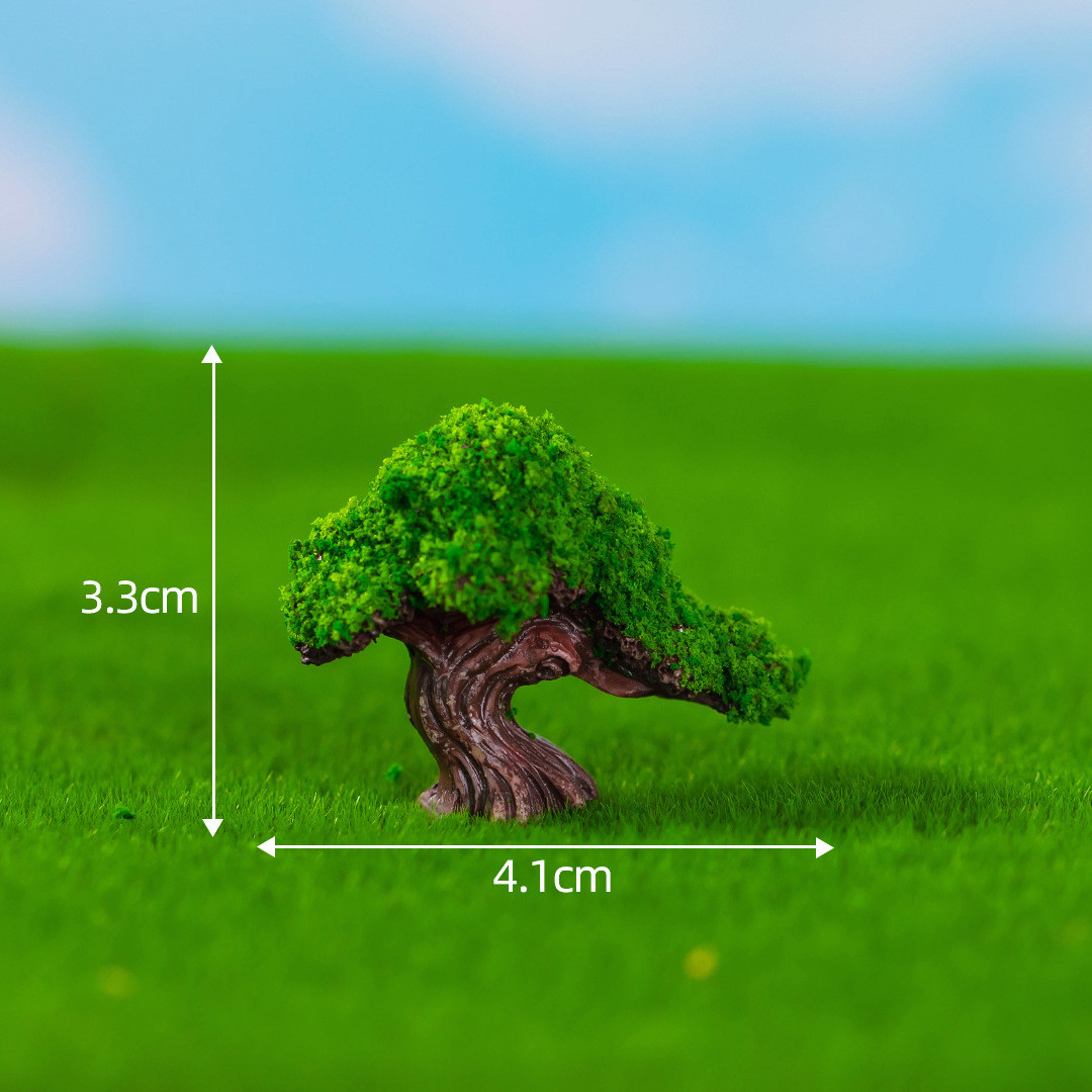 Мініатюра штучне дерево 4.1*3.3 см Зелене, фото 1