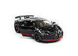 Модель металева Bugatti Divo, масштаб 1: 32, інерція, світло, звук, відкриваються двері та капот, фото 7