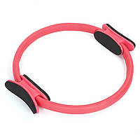 Кольцо-эспандер для пилатеса, фитнеса и йоги, изотоническое кольцо 37х38х4 см Розовый (MS 2287)