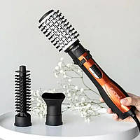 Щетка брашинг для волос электрическая, Фен щетка расческа для волос 3в1, AVI