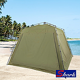 Альтанка намет автоматичний Shark 300x300x230см з посиленою москітною сіткою (зелена, хакі), фото 4