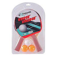 Теннис настольный арт. TT1415 (50шт)Extreme Motion 2 ракетки,3 мячика, слюда