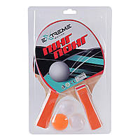 Теннис настольный арт. TT1460 (50шт) Extreme Motion 2 ракетки,3 мячика, слюда
