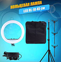 Лампа для селфи на штативе (45см со штативом 2м), кольцевая лампа 30 см, кольцевая лампа с микрофоном, ALX