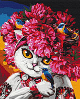 Картина по номерам Цветущая кошка, 40х50 Brushme (BS53223)