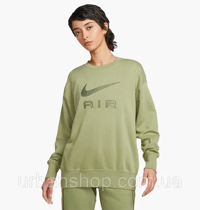 Urbanshop com ua Nike Air Fleece Crewneck Sweatshirt Olive Dq6567 334 URBANSHOP.COM.UA
