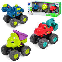 Набор игрушечных машинок с подвижными деталями HOLA E7973 Игровые машинки динозаврики