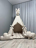 Вігвам Ніжний Беж БОНБОН Повний комплект, вігвам дитячий, вігвам для дітей, вігвам для хлопчика, вігвам для дівчинки, вігвам, фото 4