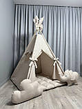 Вігвам Ніжний Беж БОНБОН Повний комплект, вігвам дитячий, вігвам для дітей, вігвам для хлопчика, вігвам для дівчинки, вігвам, фото 6