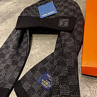 Зимний брендовый комплект "Louis Vuitton Damier Graphite" (Шапка + шарф)