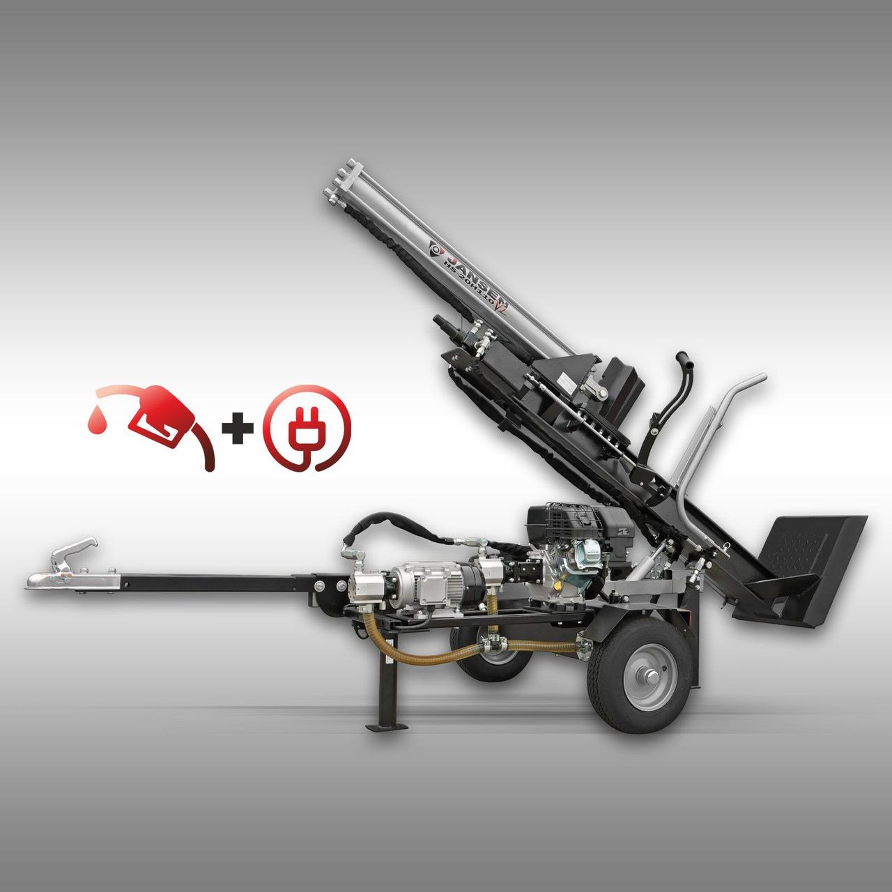 Дровокол комбінований бензин + електро Jansen HS-20H110K-V2, фото 1