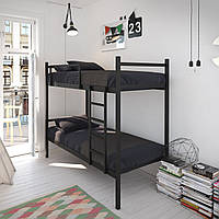 Двоярусне ліжко металеве в стилі лофт зі сходами для підлітків і дорослих Лідс Тенеро