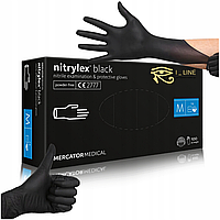 Перчатки нитриловые Nitrylex Black M - 1 шт / Черный (нитриловые перчатки неопудренные 4.1 г)