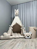 Вігвам для дітей Ведмежа БОНБОН з Корзиною Повний комплект, вігвам для девчинки, дитячий вігвам, вігвам для хлопчика, вігвам, фото 4
