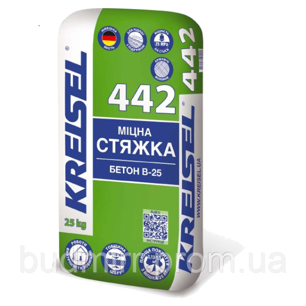 Стяжка цементна Kreisel 442 бетон В-25 (25 кг)