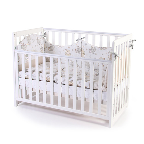 Ліжечко Верес ЛД13 без коліс без ящика знімна спиця 13.1.1.20.06, білий, білий, фото 1