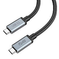 Кабель Hoco Type-c to Type-C USB3. 2 20GBPS 100W HD high speed data cable US06 (2M)
