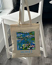 Екошопер BookOpt ВК4063 MONET «Водяні лілії» бежевий, фото 5
