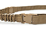 Тактичний ремінь одноточковий Three Fastex Coyote койот - WinTac, фото 3