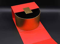 Коробка подарункова розкладна. Колір червоний. 23х22х13см / Коробка подарункова розкладна. Колір червоний.