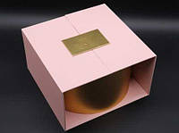 Коробка подарункова розкладна. Колір рожевий. 23х22х13см / Коробка подарункова розкладна. Колір рожевий.