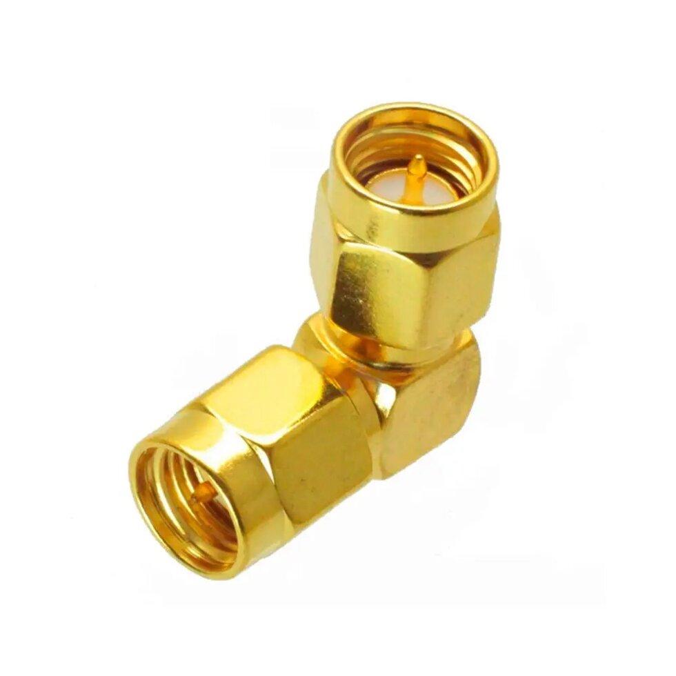 Перехідник SMA-male (штир) - SMA-male (штир) кутовий 90°