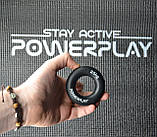 Еспандер кистьовий силіконовий PowerPlay PP-4324 Hand Grip Ring Hard 25 кг. Чорний, фото 7