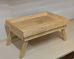 Столик для сніданку в ліжко. Дерев’яний столик піднос на ніжках. Столик для ноутбука