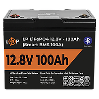 Аккумулятор LP LiFePO4 12V (12,8V) - 100 Ah (1280Wh) (Smart BMS 100А) с BT пластик для ИБП SL-1