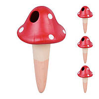 Система автоматического полива для комнатных растений Relaxdays, 4 поливочных шара, 110 мл, терракотовый, для