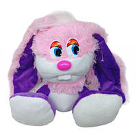 Мягкая игрушка "Зайка-коротышка", 30 см, розовый с фиолетом от LamaToys