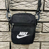 Мужская черная сумка барсетка Nike через плечо Найк мессенджер