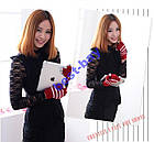 Рукавиці для сенсорних тач екранів Рукавиці в'язані Червоні, фото 2