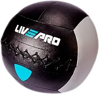 Медбол LivePro WALL BALL черный, серый 3кг LP8100-3