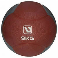 Медбол MEDICINE BALL темно-вишневый, темно-серый 9кг-286мм LS3006F-9