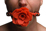 Кляп Master Series Blossom Silicone Rose Gag - Red, фото 9