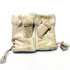 Рукавиці жіночі Рукавиці Мех кролика Бежеві, фото 2