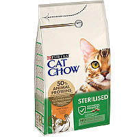 Cat Chow Sterilized сухой корм для стерилизованных котов с индейкой 15кг
