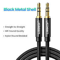 AUX кабель jack 3.5 mm - jack 3.5 mm (Черный, , 1.5м)