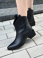 Женские кожаные ботинки (5515-3д) 40 VZUTIK Черный (2000002757917)