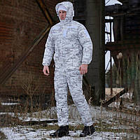 Зимний Маскировочный Костюм с подкладкой Omni-Heat на синтепоне / Мужская форма Куртка + Штаны белый мультикам